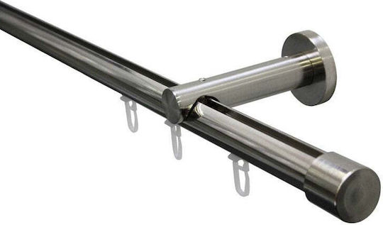 Gardinia Șină pentru perdele simplă metalică în culoare gri 160 cm Gardinia Șină pentru perdele simplă metalică în culoare gri 160 cm