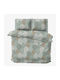 Duvet Cover Set 200x215cm Double With 2 Pillowcases & 1 Bed Sheet 4-Piece Forest