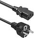 Qoltec Schuko / IEC C13 / IEC C14 - Schuko / IEC C13 / IEC C14 Cable 1.5m