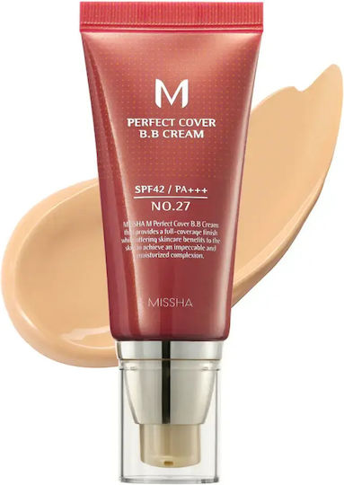 Missha M Perfect Cover BB Хидратиращ Крем за Лице Дневен с Хиалуронова Киселина 50ml