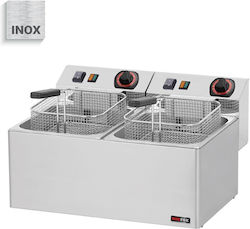 e-exoplismos Електрическа Фритюрница Двойна Капацитет 2x8lt
