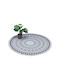 Relaxdays Covor Rotund Crem Φ120cm