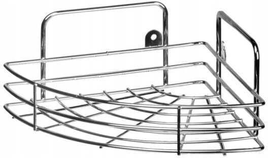 Galicja Corner Wall Mounted Bathroom Shelf Silver