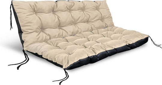 AIO Factory Αδιάβροχο Μαξιλάρι Καναπέ Κήπου με Πλάτη Beige 120x120εκ.