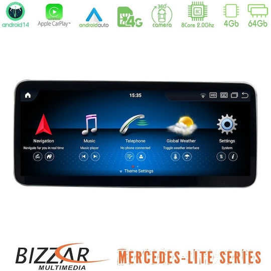 Bizzar Car Audio System for Mercedes-Benz GLK / C Class 2008-2011 (Bluetooth/USB/AUX/WiFi/GPS/Apple CarPlay/Android Auto/CD) with 10.25" Touch Screen