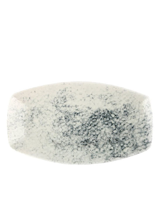 Porland Servierplatte Oval aus Porzellan Grau 19cm