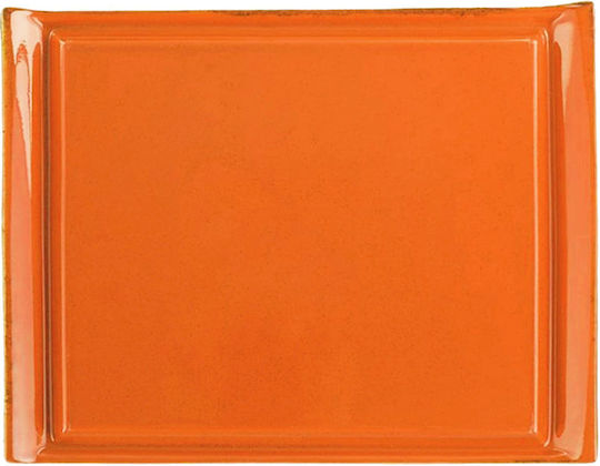 Porland Piatelă De Servire Din Porțelan Portocalie 32x26cm