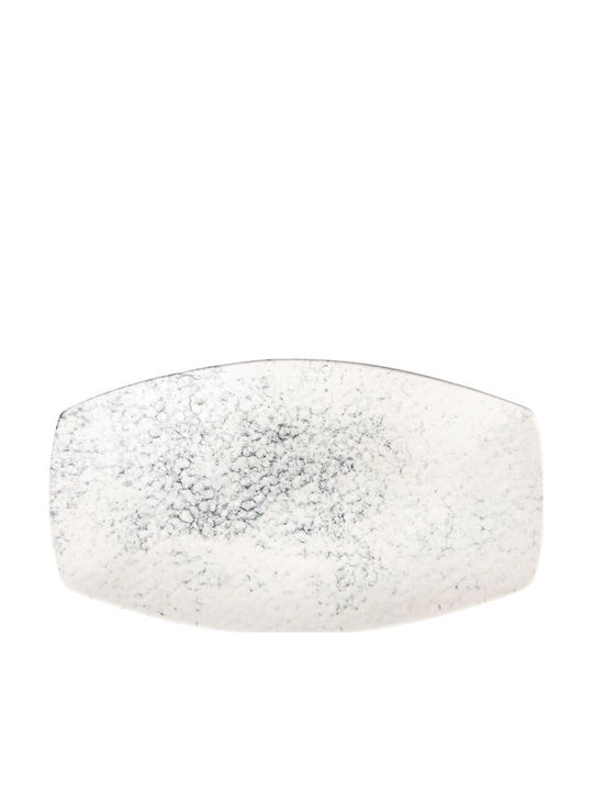 Porland Oval Servierplatte aus Porzellan Grau