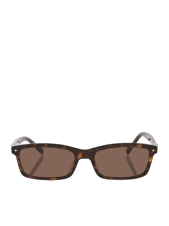 Dior Unisex Sunglasses with Brown Tartaruga Horn-Rimmed Frame and Brown Lens