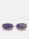 Luigi Women’s Sunglasses with Blue Metallic Frame and Blue Lens