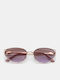 Luigi Women’s Sunglasses With Gold Metallic Frame And Pink Lens