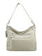 Leather Women's Crossbody Bag Beige