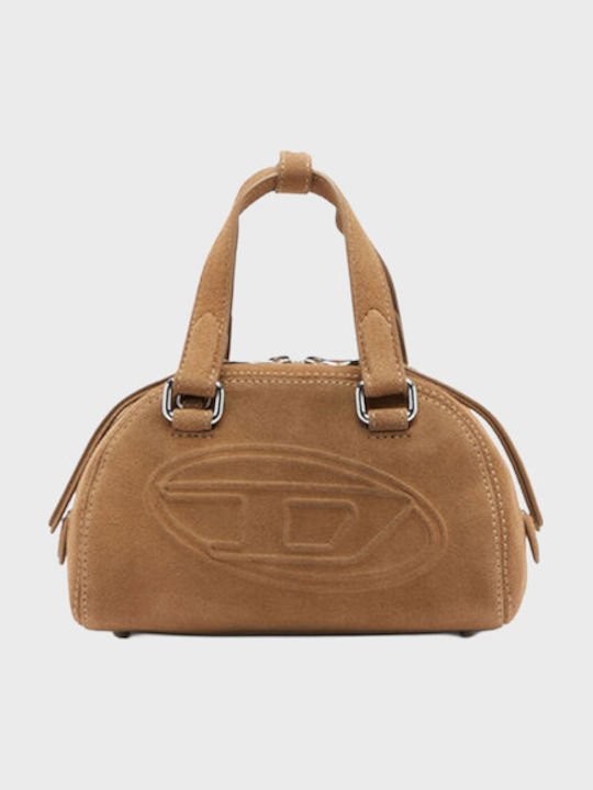 Leather Women's Shoulder Bag Beige