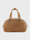 Leather Women's Shoulder Bag Beige