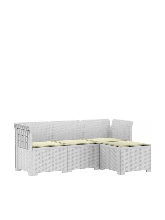 Ecksofa Outdoor Rattan mit Kissen