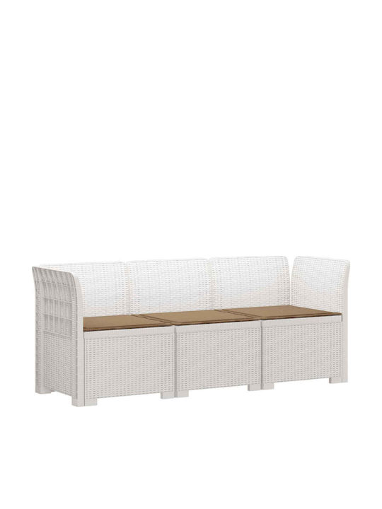 vidaXL Outdoor-Sofa Rattan mit Kissen