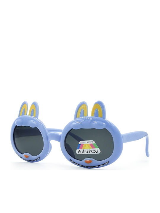Kiddos Oval Kids Sunglasses with Polarized Light Blue Lens