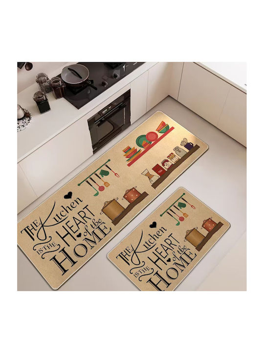 Mc Decor Rectangular Kitchen Mat with Non-Slip Backing 50x80cm
