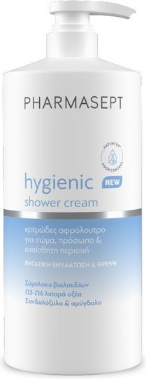 Pharmasept Hygenic Кремообразен Душ Гел за Мъже с Бадем и Дървесен Аромат 1000ml