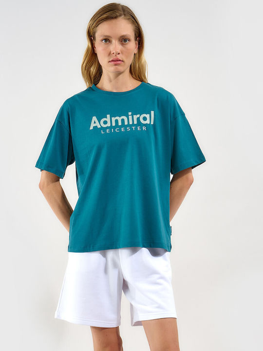 Admiral Γυναικείο Oversized T-shirt Πετρολ