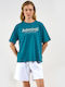 Bluza Damă Oversized Tricou Petrol