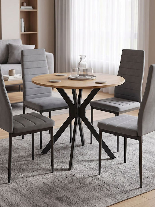 Pakketo Esszimmermöbel-Set Parker Mit 4 Stücken 80x80cm