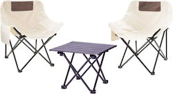Redcliffs Campingmöbel Tischset für Camping Faltbar Schwarz Redcliffs Campingmöbel Tischset für Camping Faltbar Schwarz