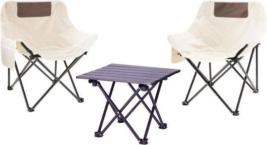 Redcliffs Campingmöbel Tischset für Camping Faltbar Schwarz