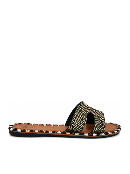 Damen Flache Sandalen Schwarz SE-LS-607-26SA