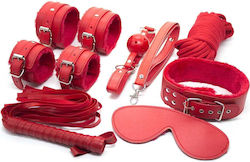 BDSM Kit σε Κόκκινο Χρώμα 7τμχ