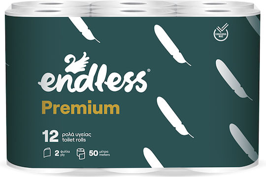 Endless Χαρτί Υγείας 12 Ρολά 2 Φύλλων (185gr/Ρολό)