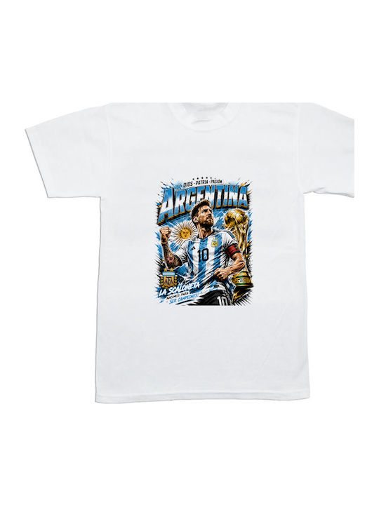 Kids White T-Shirt World Cup 2026 (Lionel Messi)
