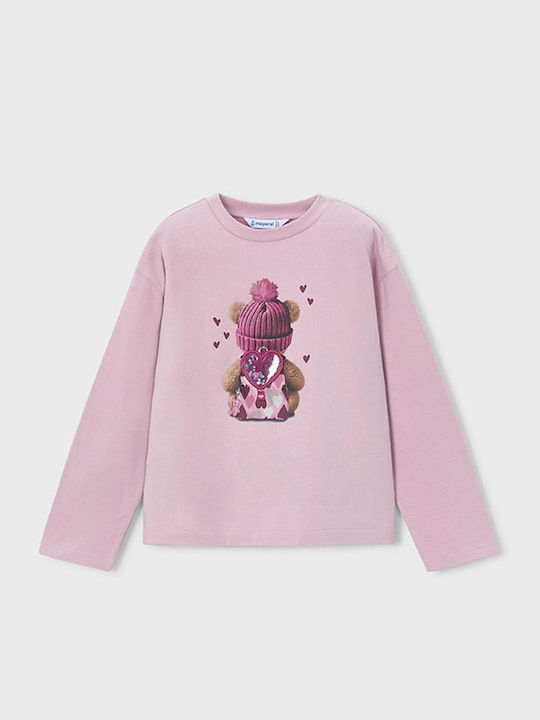 Kinderoberteil Langärmelig Rosa bear