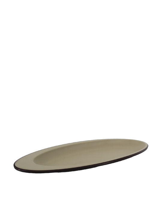 Novatex Oval Melamine Brown Serving Platter 22.5x11.5cm