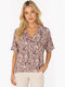 Short Sleeve Women's Shirt Dark Pink SC-ST23-3001-26SH-PINK