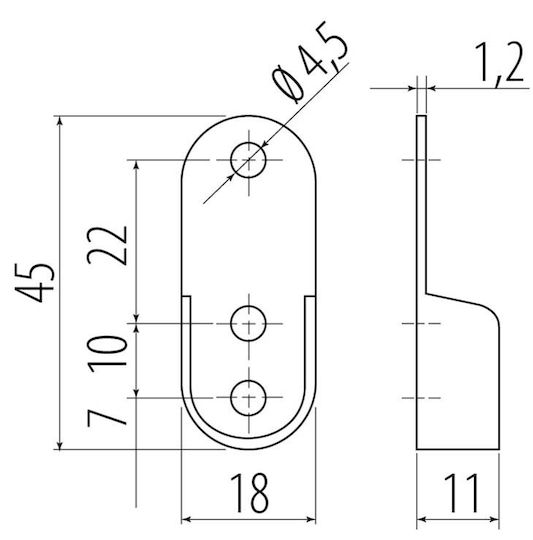 Rozetka Oval Stahl 2 Stück V-mrrdro0000