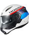 Kabuto Ryuki White Blue Red Motorcycle Helmet Flip-Up ECE 22.06