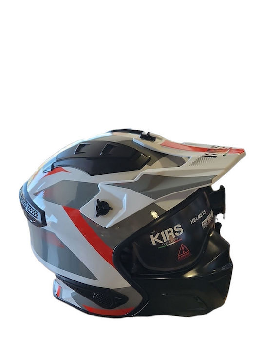 Kirs Matte 6 Cască Moto Modular ECE 22.06 cu Vizieră Solară