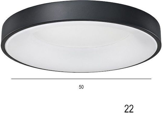 Luma Plafonieră De Tavan 50cm Neagră Cu LED Integrat