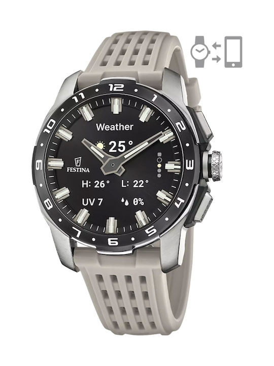 Festina Ceas Bărbați Digital 44mm Cu Baterie Cu Curea Din Cauciuc Gri