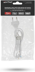 Jager Entac Rewireable Power Cord 2g0.75 On Off Switch White 1m Av-206200 Jager Entac Rewireable Power Cord 2g0.75 On Off Switch White 1m Av-206200