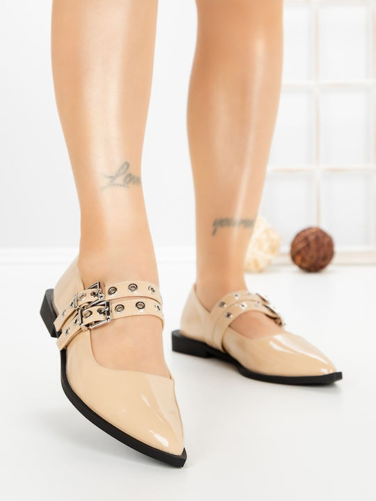 Women's Beige Ballerina Shoes