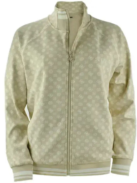Guess Women's Beige Sweatshirt Cardigan
