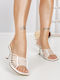Mules With High Heel In White Colour