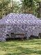 vidaXL Беседка За Градина Синя 3x6м