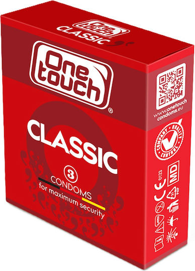One Touch Prezervative Classic Condoms 3 buc Subțiri pentru Senzație Naturală Natural