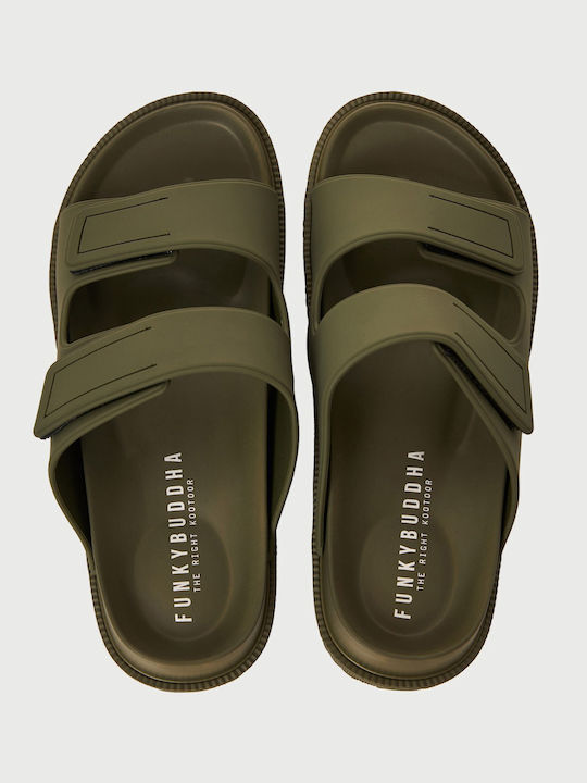 Funky Buddha Ανδρικά Slides Χακί