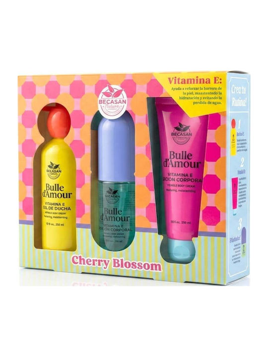 Becasan Set îngrijire Cherry Blossom pentru Curățare Corp 3 bucăți
