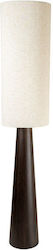 Floor Lamp Zen Collection Wooden Base & Fabric Shade H150xW30cm