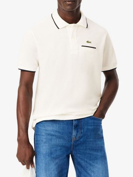 Lacoste Lacoste Polo Herrenbluse Weiß Mit Marin...
